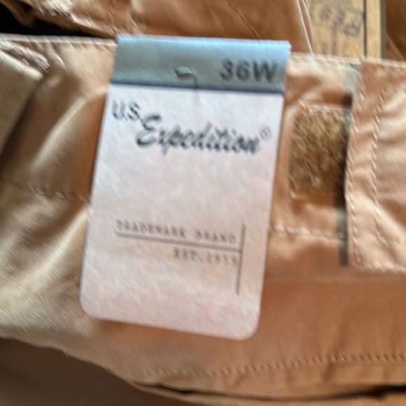 U.S. Expedition Tactical Cotton Khaki Tan Shorts 36 waist NWT - Picture 9 of 13